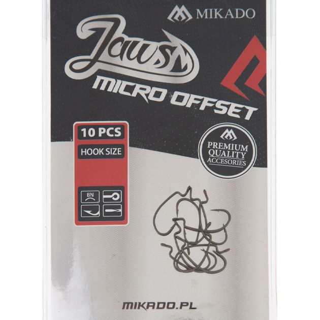 Офсетный крючок Mikado JAWS MICRO №4 (10шт.)