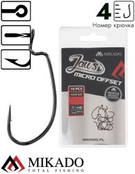 Офсетный крючок Mikado JAWS MICRO №4 (10шт.)