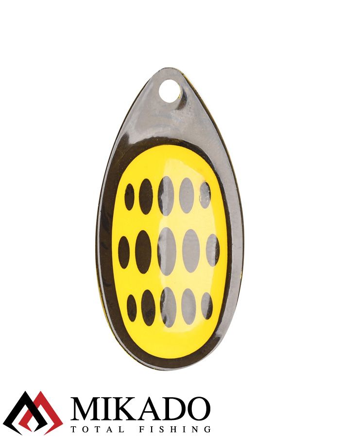 Блесна вращающаяся Mikado HYPNOTIC №1, 3.5 г., BEE, с красной кисточкой, тройник BKK