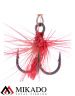 Блесна вращающаяся Mikado HYPNOTIC №1, 3.5 г., BEE, с красной кисточкой, тройник BKK