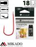 Крючки Mikado SENSUAL - CHAMPION № 18 RED (с лопаткой) ( 10 шт.)