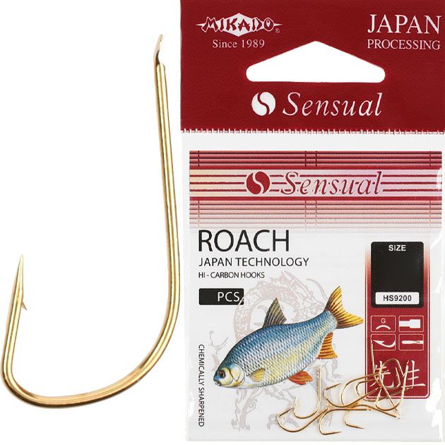 Крючки Mikado SENSUAL - ROACH № 12 G (с лопаткой) ( 10 шт.), HS9200-12G