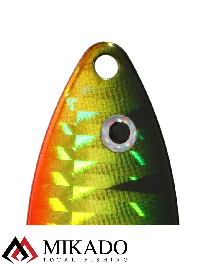 Блесна вращающаяся Mikado STREAM №1, 3.3 г., серебро 62 HOLO, длина лепестка 32 мм.