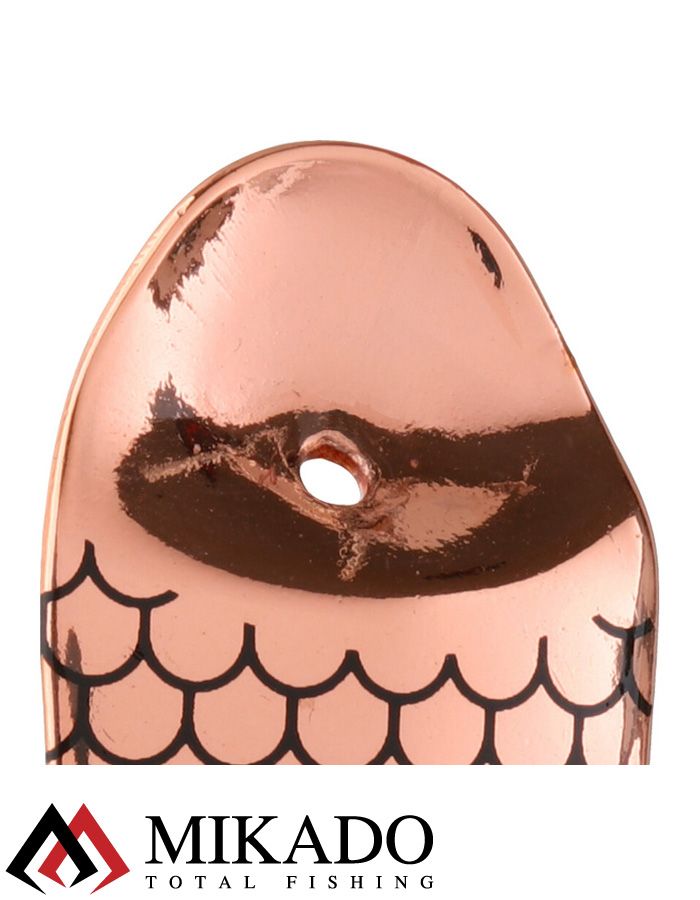 Блесна вращающаяся Mikado TROUT №2, 12.3 г., медь 00, длина лепестка 43 мм.