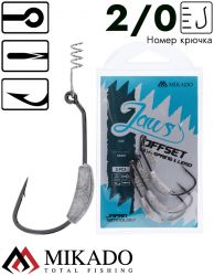 Офсетный крючок Mikado JAWS OFFSET №2/0 (3 шт.)