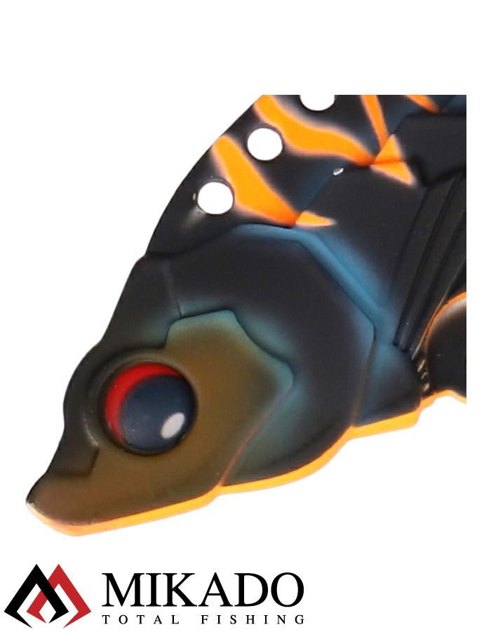 Блесна цикада Mikado CICADA M-VIB №1, 5 г., 4,5 см., MAT BLACK TIGER, тройник+двойник