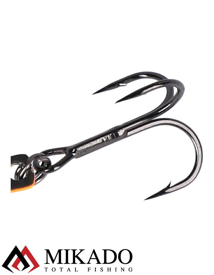 Блесна цикада Mikado CICADA M-VIB №1, 5 г., 4,5 см., MAT BLACK TIGER, тройник+двойник