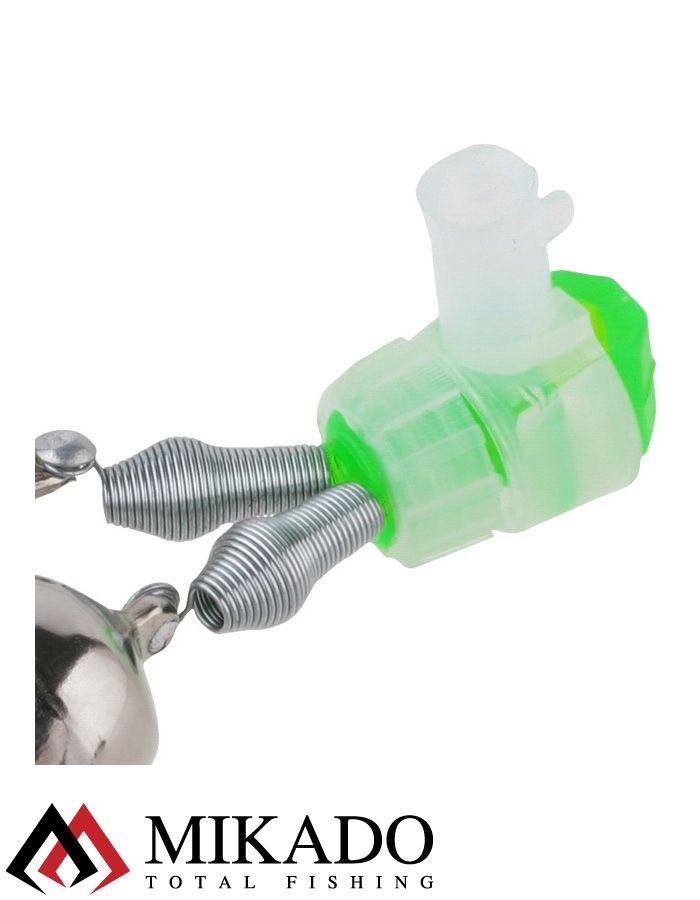 Сигнализатор поклёвки двойной бубенчик Mikado с зажим. гайкой AMR02-1193-18