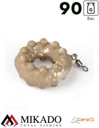 Грузило карповое Mikado с вертлюжком. для лодки (песочный) 01S  90 г.