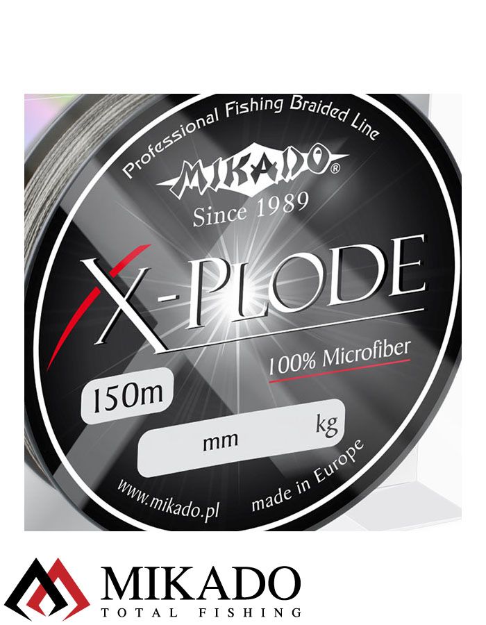 Плетеный шнур Mikado X-PLODE 0,18 black (150 м) - 18.35 кг.