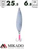 Блесна колеблющаяся Mikado STAR №2, 25.5 г., 6.8 см., серебро