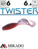 Твистер Mikado TWISTER 64 мм., 2.7 г., VIOLET (6 шт.)