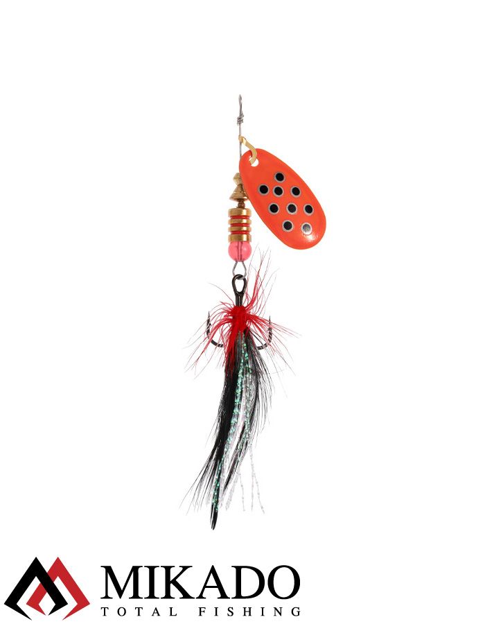 Блесна вращающаяся с кисточкой Mikado BLASTER № 5, 12 г., серебро/26