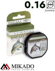 Леска мононить Mikado SENSEI BREAM 0,16 (150 м) - 4.20 кг.