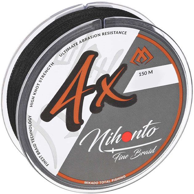 Плетеный шнур Mikado NIHONTO FINE BRAID 0,28 black (150 м) - 23.40 кг.