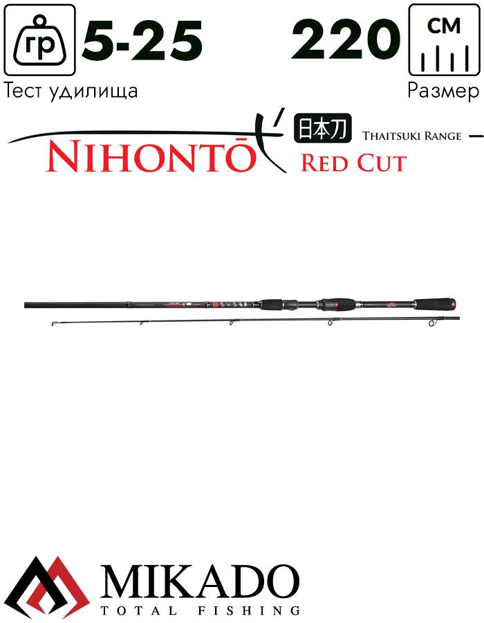 Спиннинг Mikado NIHONTO RED CUT PIKE 220 (5-25 г.)