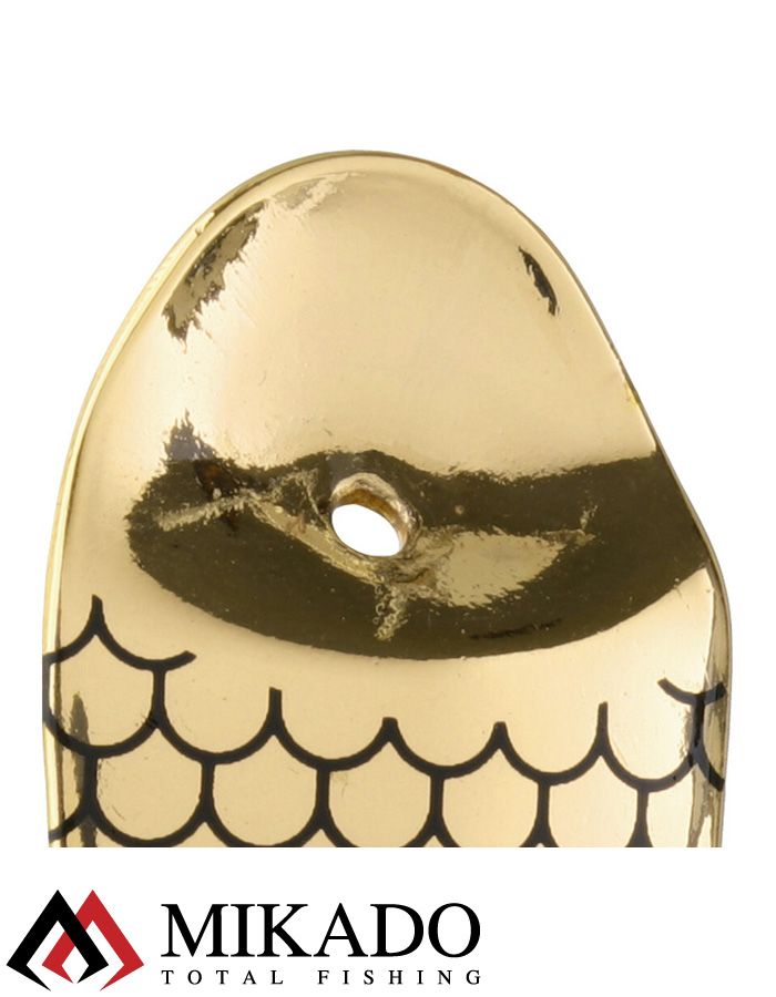 Блесна вращающаяся Mikado TROUT №3, 16.6 г., золото 00, длина лепестка 53 мм.
