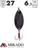 Блесна колеблющаяся Mikado ALGA №3, 27 г., 6.1см., чернёная