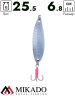 Блесна колеблющаяся Mikado STAR №2, 25.5 г., 6.8 см., серебро HOLO