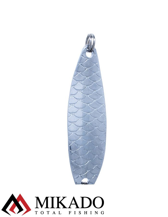 Блесна колеблющаяся Mikado STAR №2, 25.5 г., 6.8 см., серебро HOLO