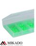 Набор бусин Mikado SURFCAST в коробке (зелёный-FLUO), элипс 4,5,6,7,8мм (250 шт.)
