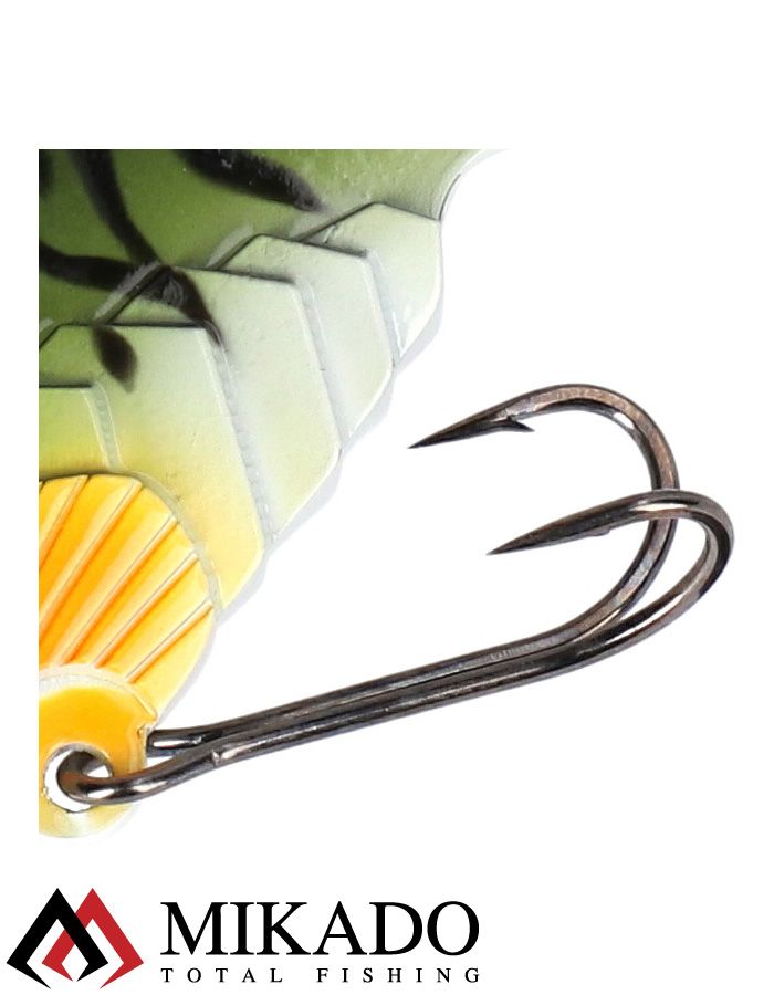 Блесна цикада Mikado CICADA M-VIB №1, 5 г., 4,5 см., NATURAL PERCH, тройник+двойник