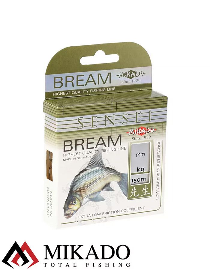 Леска мононить Mikado SENSEI BREAM 0,18 (150 м) - 5.00 кг.