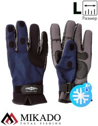 Перчатки рыболовные неопреновые Mikado UMR-04 размер L