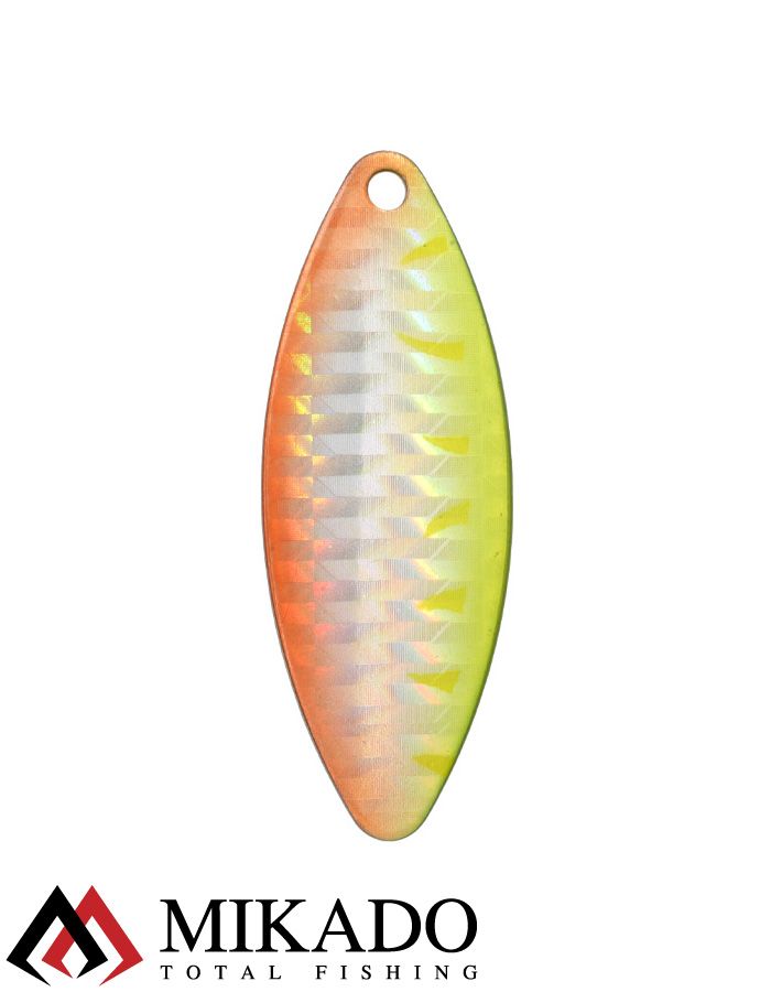 Блесна вращающаяся Mikado STREAM №1, 3.3 г., серебро 67 HOLO, длина лепестка 32 мм.