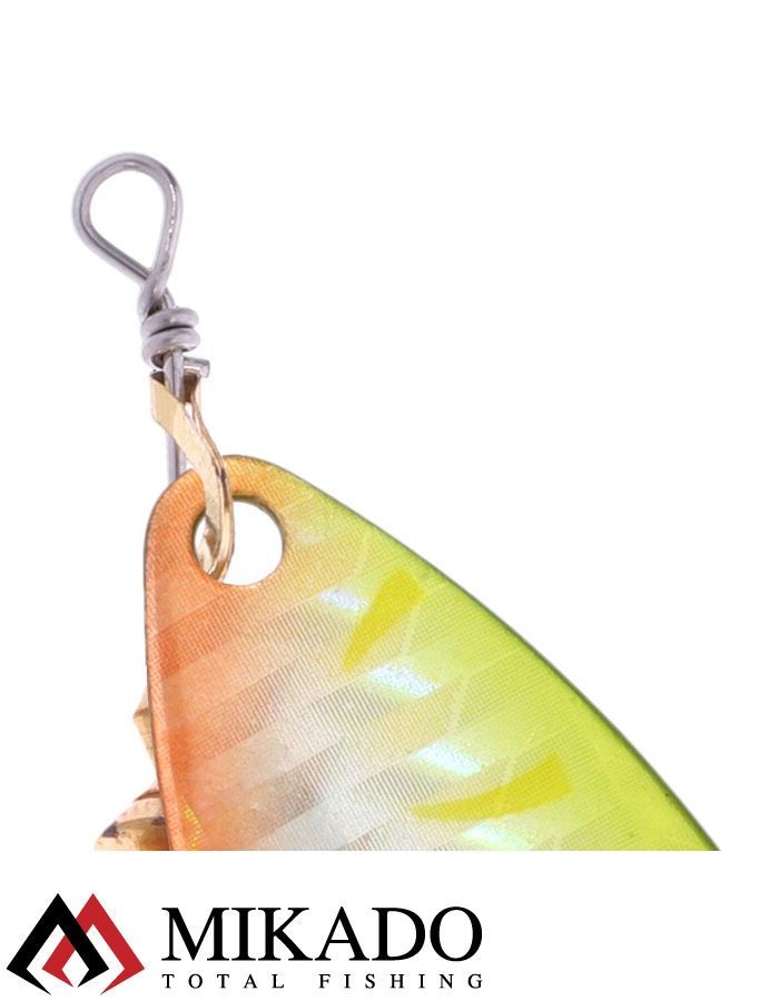 Блесна вращающаяся Mikado STREAM №1, 3.3 г., серебро 67 HOLO, длина лепестка 32 мм.