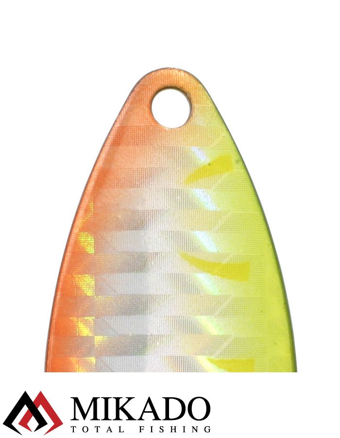 Блесна вращающаяся Mikado STREAM №1, 3.3 г., серебро 67 HOLO, длина лепестка 32 мм.