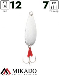 Блесна колеблющаяся Mikado BELLA №1, 12 г., 7 см., серебро
