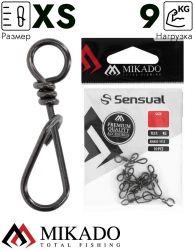 Застежка Mikado Sensual №XS, 9кг., черный никель (10шт.)
