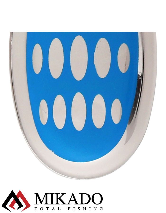 Блесна вращающаяся Mikado HYPNOTIC №1, 3.5 г., SILVER BLUE, с красной кисточкой, тройник BKK