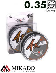 Плетеный шнур Mikado NIHONTO FINE BRAID 0,35 black (150 м) - 33.40 кг.