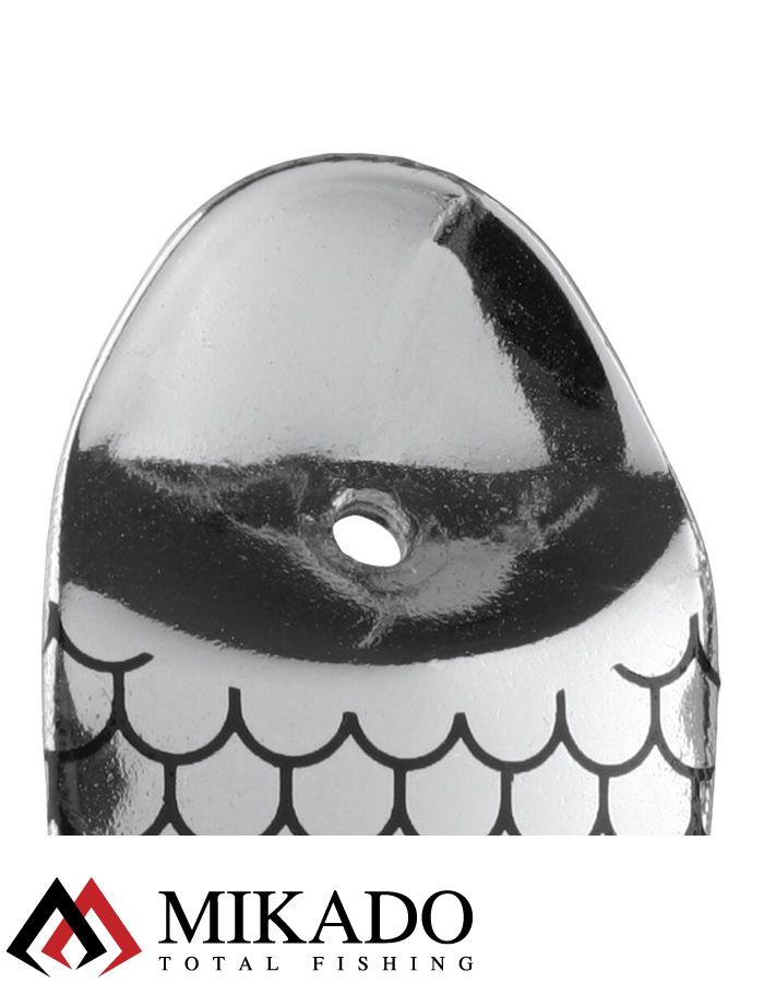 Блесна вращающаяся Mikado TROUT №3, 16.6 г., серебро 00, длина лепестка 53 мм.