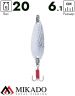 Блесна колеблющаяся Mikado HAMMER №4, 20 г., 6.1 см., состаренное серебро