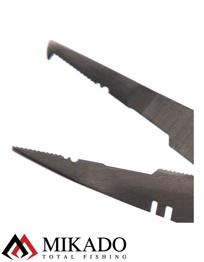 Плоскогубци рыболовны Mikado многофункциональные 16 см., сталь, красно-чёрные