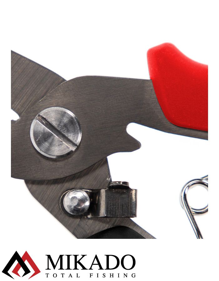 Плоскогубци рыболовны Mikado многофункциональные 16 см., сталь, красно-чёрные