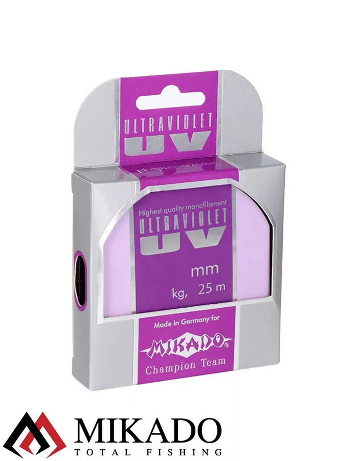 Леска мононить Mikado ULTRAVIOLET 0,16 (25 м) - 3.75 кг.
