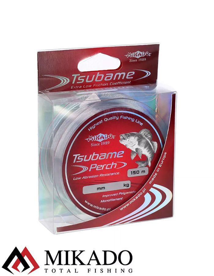 Леска мононить Mikado TSUBAME PERCH 0,16 (150 м) - 4.30 кг.