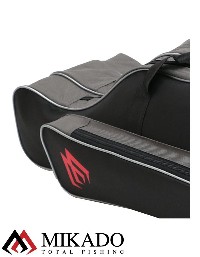 Чехол для удилищ Mikado 3 секционный 150 см. чёрно-серый
