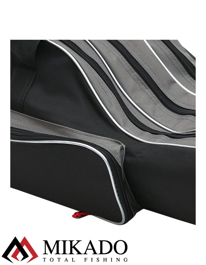 Чехол для удилищ Mikado 3 секционный 150 см. чёрно-серый