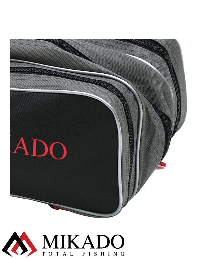 Чехол для удилищ Mikado 3 секционный 150 см. чёрно-серый