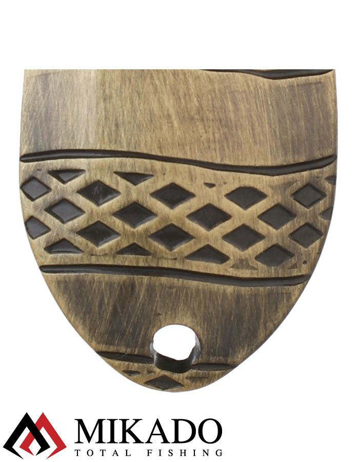 Блесна колеблющаяся Mikado STRIPE №1, 8 г., 4.8 см., состаренная латунь