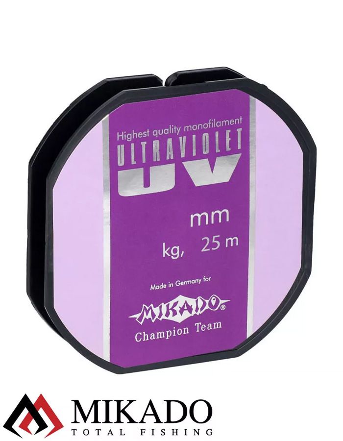 Леска мононить Mikado ULTRAVIOLET 0,20 (25 м) - 5.65 кг.