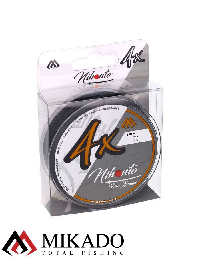 Плетеный шнур Mikado NIHONTO FINE BRAID 0,50 black (150 м) - 41.80 кг.