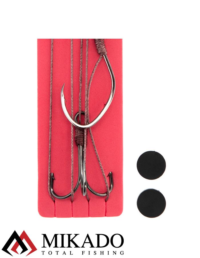 Оснастка Mikado INTRO CAT 125 см, крючок № 2/0 + тройник № 2/0