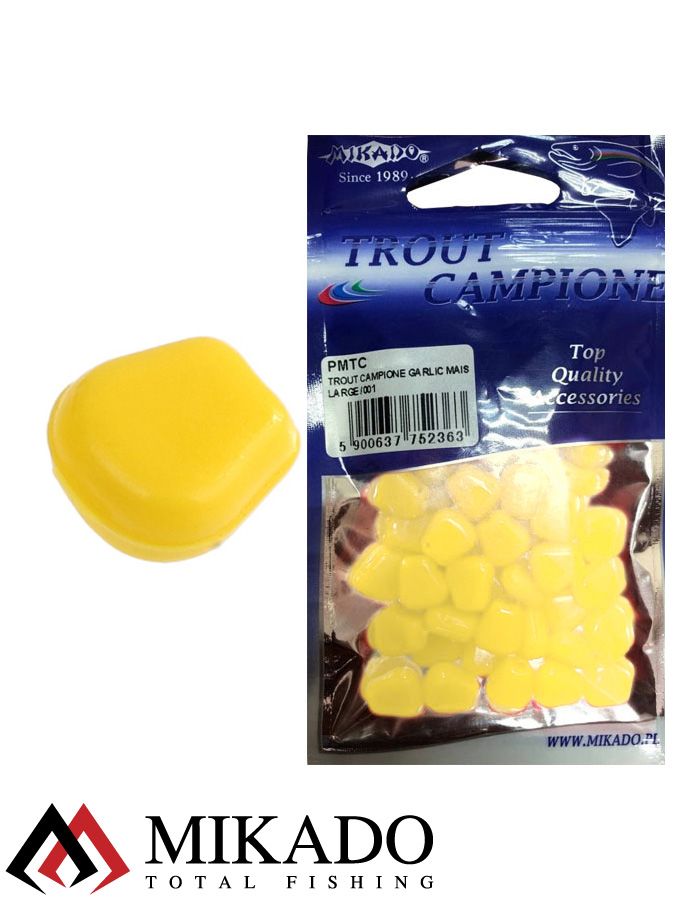 Кукуруза силиконовая Mikado TROUT CAMPIONE CORN LARGE (чеснок) средняя, 010 (50 шт.)
