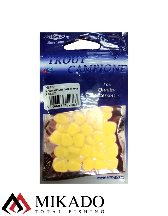 Кукуруза силиконовая Mikado TROUT CAMPIONE CORN LARGE (чеснок) средняя, 010 (50 шт.)